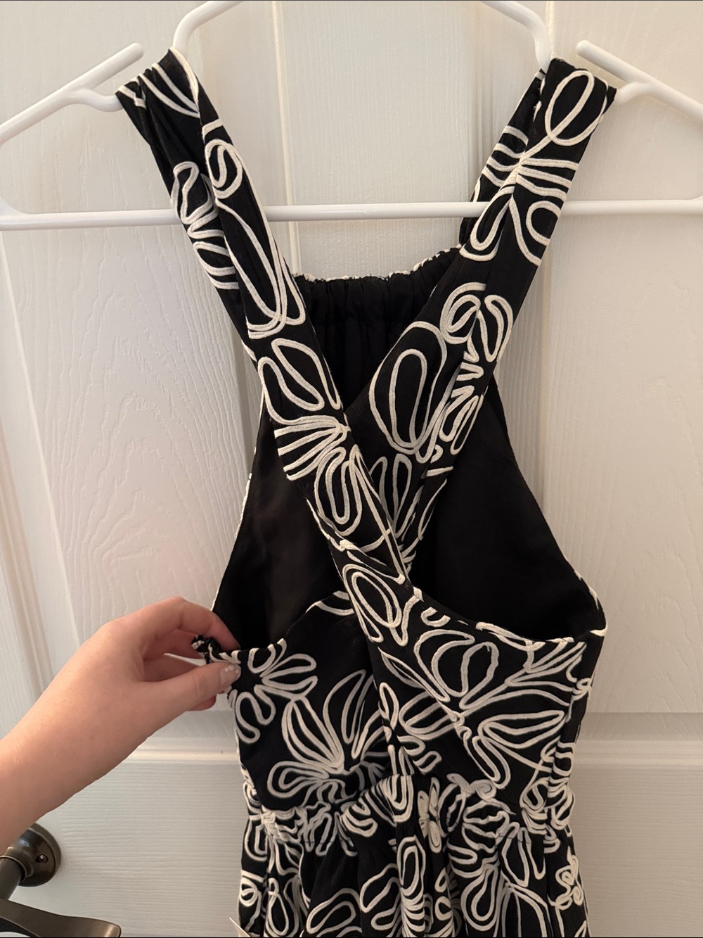 bohme Black and White Floral Midi Dress - Picture 5 of 6